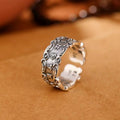Fortune Jewel Tibetan Om Mani Padme Hum Design Peace Adjustable Ring