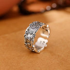 Fortune Jewel Tibetan Om Mani Padme Hum Design Peace Adjustable Ring
