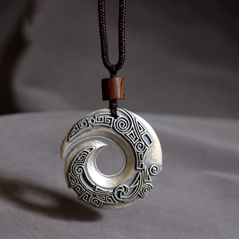 Fortune Jewel One's Luck Improves Design Pattern Copper Luck Necklace Pendant