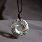 Fortune Jewel One's Luck Improves Design Pattern Copper Luck Necklace Pendant