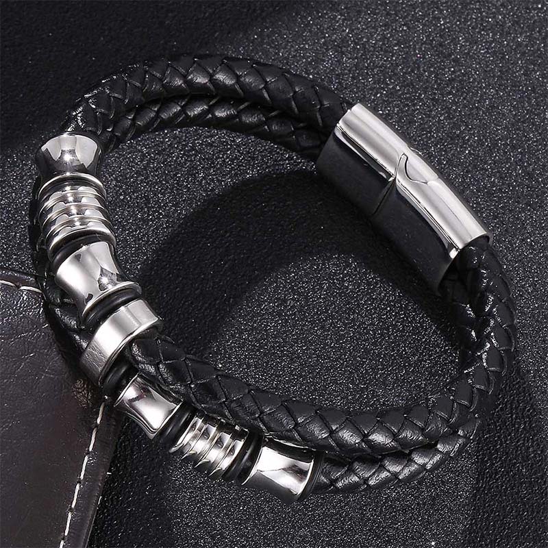 Fortune Jewel Layered Leather Weave Fortune Bracelet