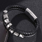 Fortune Jewel Layered Leather Weave Fortune Bracelet