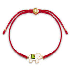 Fortune Jewel Tibetan Handmade 925 Sterling Silver Lucky Elephant Red String Bracelet
