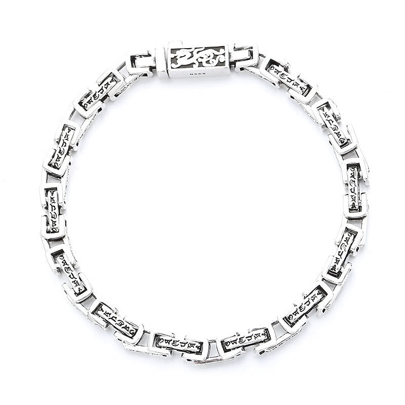 Fortune Jewel Dragon Om Mani Padme Hum Engraved Copper Luck Success Bracelet