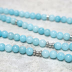 Fortune Jewel Natural Amazonite Stone Healing Lotus Mala Bracelet