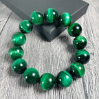 Fortune Jewel Natural Green Tiger Eye Strength Bracelet