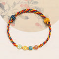 Fortune Jewel Handmade Dunhuang Color Thread Peace And Joy Protection Braid String Bracelet