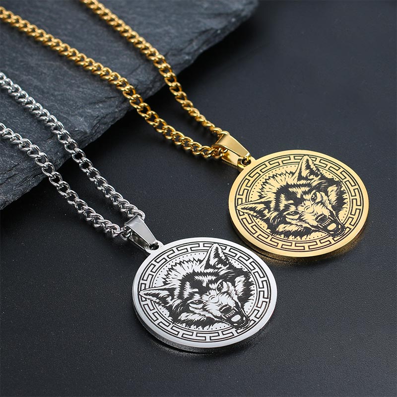 Fortune Jewel Animal Titanium Steel Chain Necklace Protection Pendant