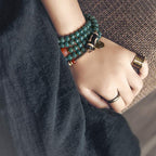 Fortune Jewel 108 Mala Beads Bodhi Seed Dzi Bead Wisdom Bracelet