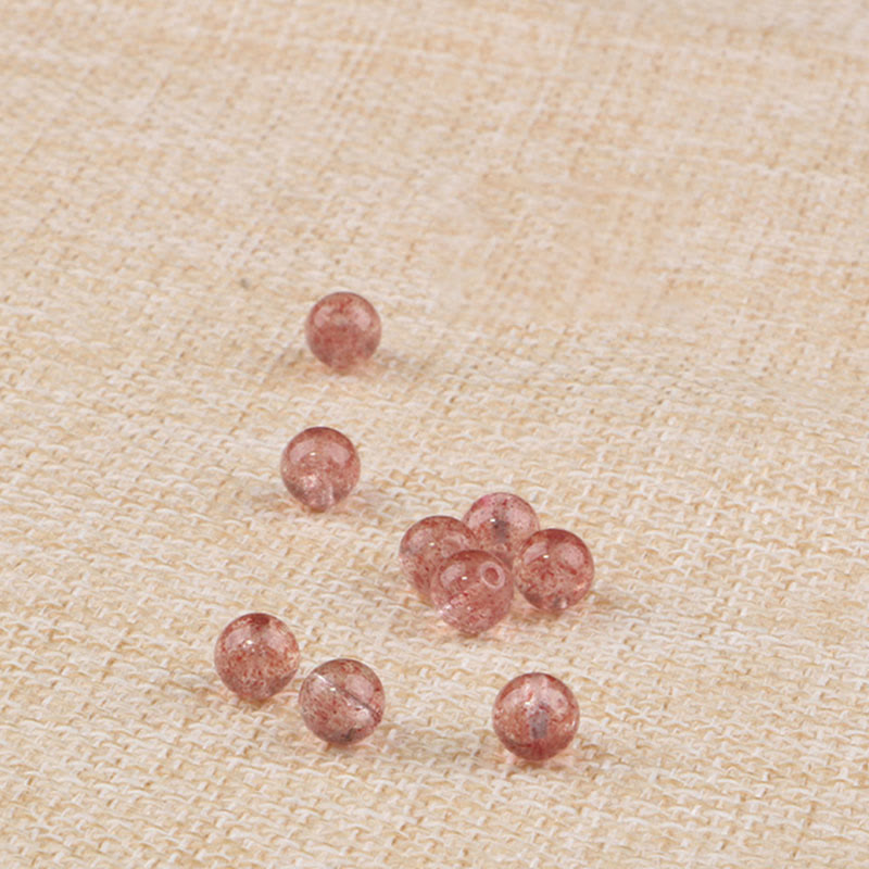 Fortune Jewel Natural Garnet Strawberry Quartz Calm Bracelet