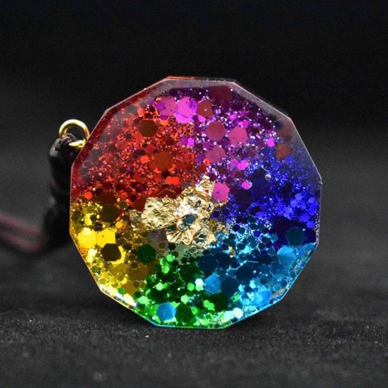 Buddha & Karma Chakra Orgonite Necklace - Balances Orgone Energy & EMF Protection