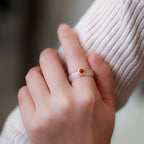 Fortune Jewel White Agate Cyan Jade Turquoise Red Agate Luck Protection Ring