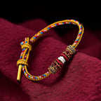 Fortune Jewel Handmade Dunhuang Color Luck Braid String Bracelet