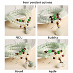 Fortune Jewel Natural Jade Pixiu Buddha Abundance Bracelet