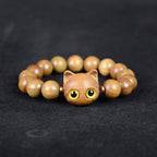 Fortune Jewel Ebony Wood Green Sandalwood Red Sandalwood Lovely Cat Balance Bracelet