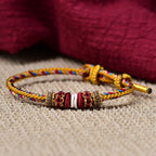 Fortune Jewel Handmade Dunhuang Color Luck Braid String Bracelet