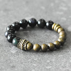Fortune Jewel Rainbow Obsidian Copper Bead Positive Transformation Bracelet