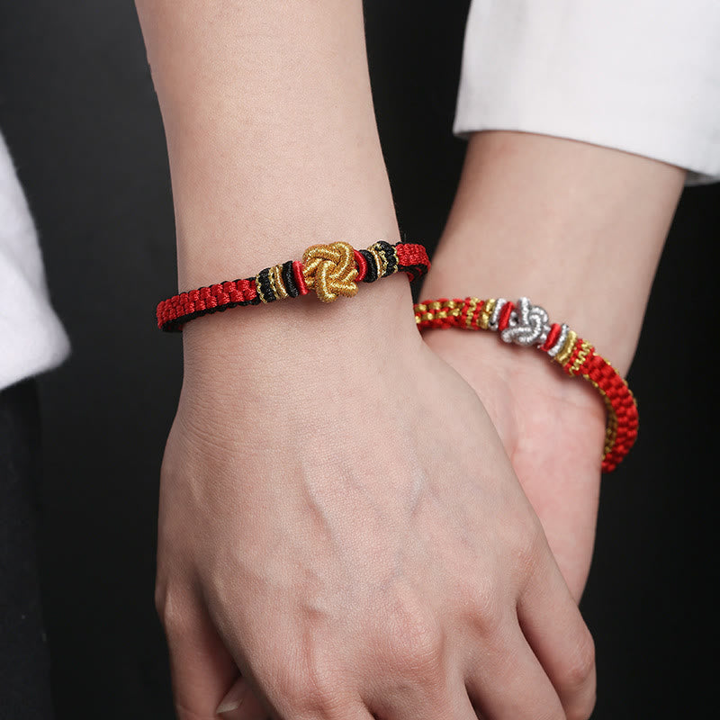 Fortune Jewel Colorful Rope True Love Knot Luck Handmade Bracelet