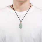 Fortune Jewel Natural Jade 12 Chinese Zodiac Sucess Pendant Necklace Fortune Jewel