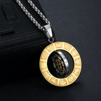 Fortune Jewel Chinese Zodiac Nine Palaces Eight Diagrams Bagua Amulet Harmony Necklace Rotatable Pendant