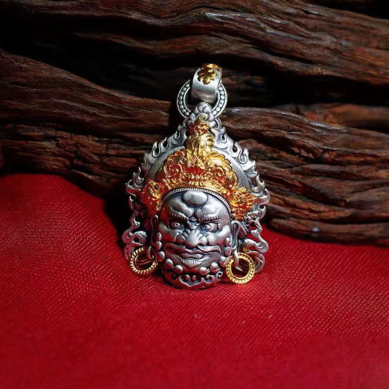 Fortune Jewel Yellow God of Wealth Amulet Copper Luck Necklace Pendant