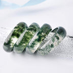 Fortune Jewel Moss Agate Healing Balance Ring