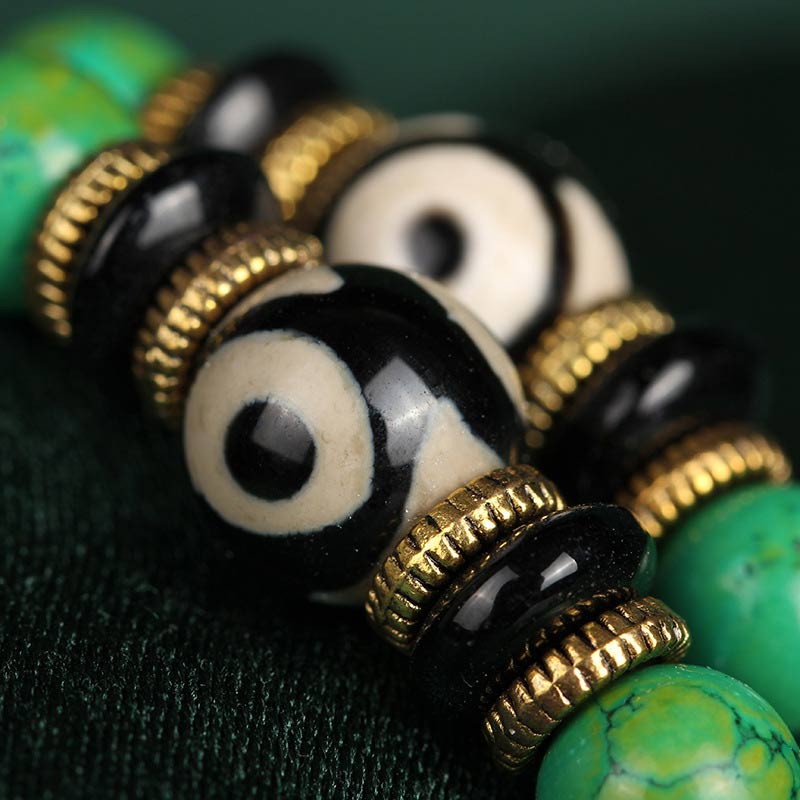 Fortune Jewel Tibetan Turquoise Mala Balance Necklace Bracelet