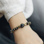 Fortune Jewel Tibetan Bone Beads Ebony Wood Strength Bracelet