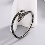 Fortune Jewel Dragon Scales Pattern Luck Protection Bracelet Bangle
