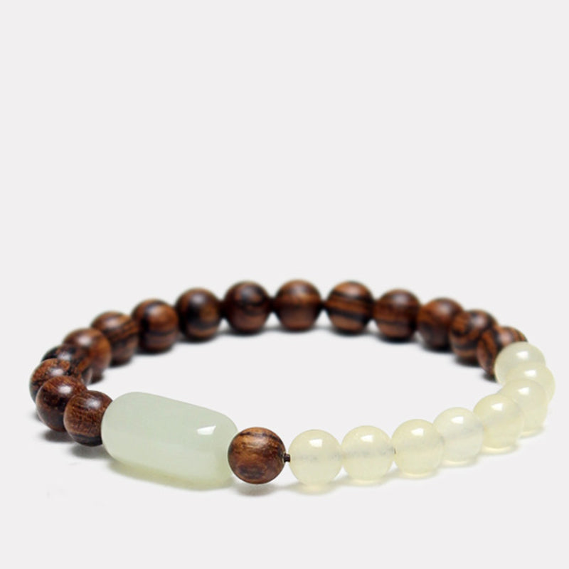 Fortune Jewel  Jade Sandalwood Luck Abundance Bracelet