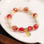 Fortune Jewel Gourd God Of Wealth Charm Fortune Liuli Glass Bead Incense Ash Porcelain Bead Bracelet