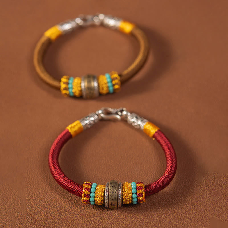 Fortune Jewel Handmade Tibetan Amulet King Kong Knot Luck Protection Braided Bracelet
