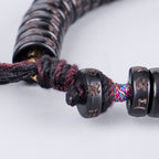 Fortune Jewel Tibetan Coconut Shell Beads Engraved Om Mani Padme Hum Mantra Positive String Bracelet