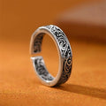 Fortune Jewel Tang Dynasty Flower Design Copper Luck Adjustable Ring
