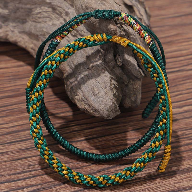 Fortune Jewel 3 PCS Tibetan Copper Beads Healing Protection Luck Bracelet Set