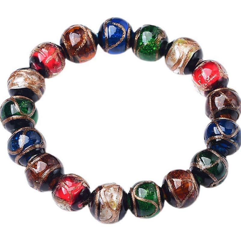 Fortune Jewel Colorful Liuli Glass Bead Luck Bracelet
