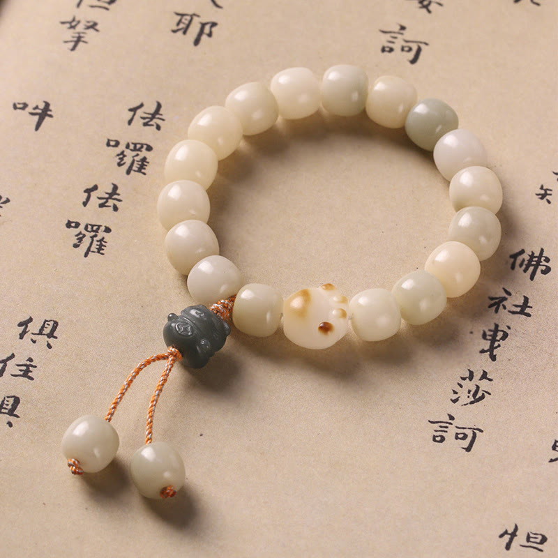 Fortune Jewel Lucky Cat Bodhi Seed Cat Paw Peace Bracelet