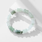 Fortune Jewel Jade Coconut Shell Bamboo Pattern Abundance Luck Bracelet