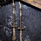 Fortune Jewel 108 Mala Beads Gold Sheen Obsidian Tiger Eye Eagle's Eye Stone Wealth Bracelet