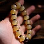 Fortune Jewel Handmade Tibetan Sheep Horn Om Mani Padme Hum Auspiciousness Bracelet