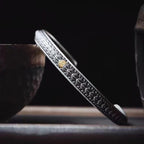 Fortune Jewel Vintage Dragon Scales Pattern Luck Wealth Cuff Bracelet Bangle