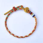 Fortune Jewel Handcrafted Colorful Gold Healing Braid Rope Bracelet