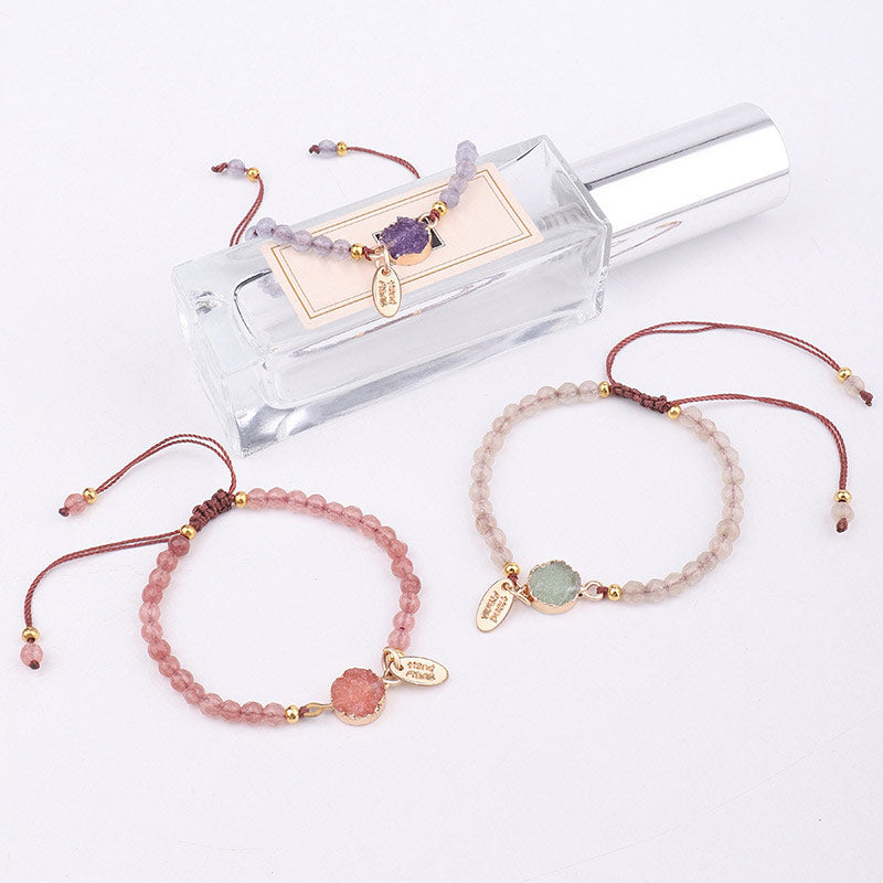 Fortune Jewel Natural Crystal Charm Lucky Healing Bracelet