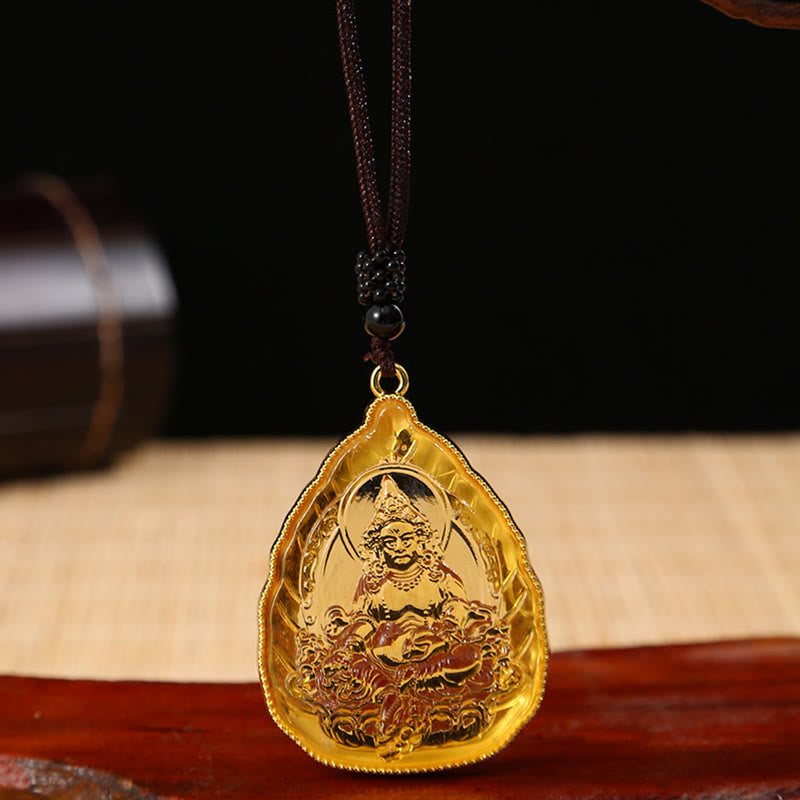 Fortune Jewel Tibetan Buddha Liuli Crystal Serenity Necklace Pendant Fortune Jewel