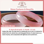 Fortune JewelPink Golden Silk Jade Lotus Flower Wealth Necklace Pendant Fortune Jewel