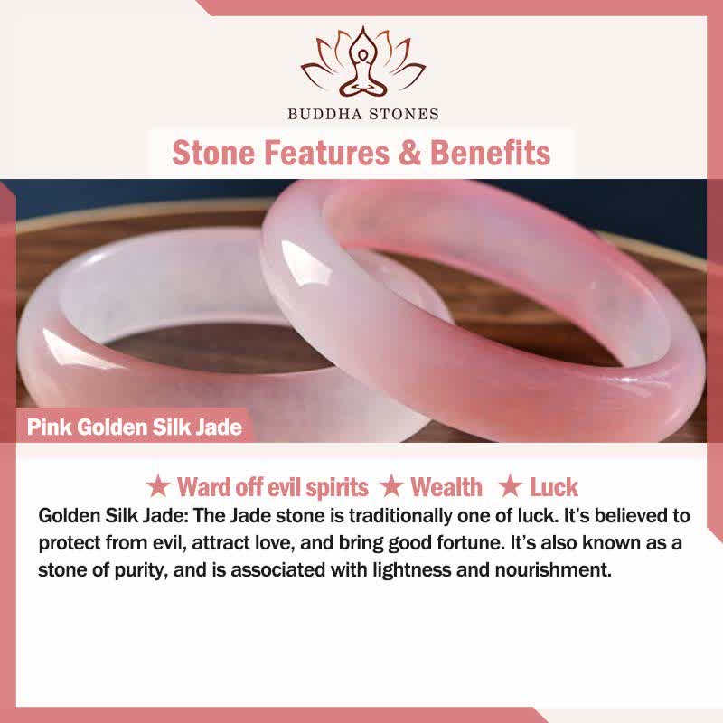 Fortune JewelPink Golden Silk Jade Lotus Flower Wealth Necklace Pendant Fortune Jewel