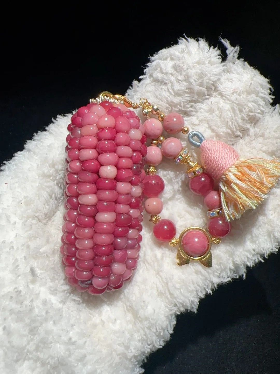 Juicy Ruby Red Natural Corn Charm