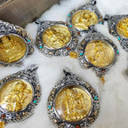 Fortune Jewel Chinese Zodiac Natal Buddha Thangka Nine Palaces Eight Diagrams Wealth Rotatable Necklace Pendant Fortune Jewel