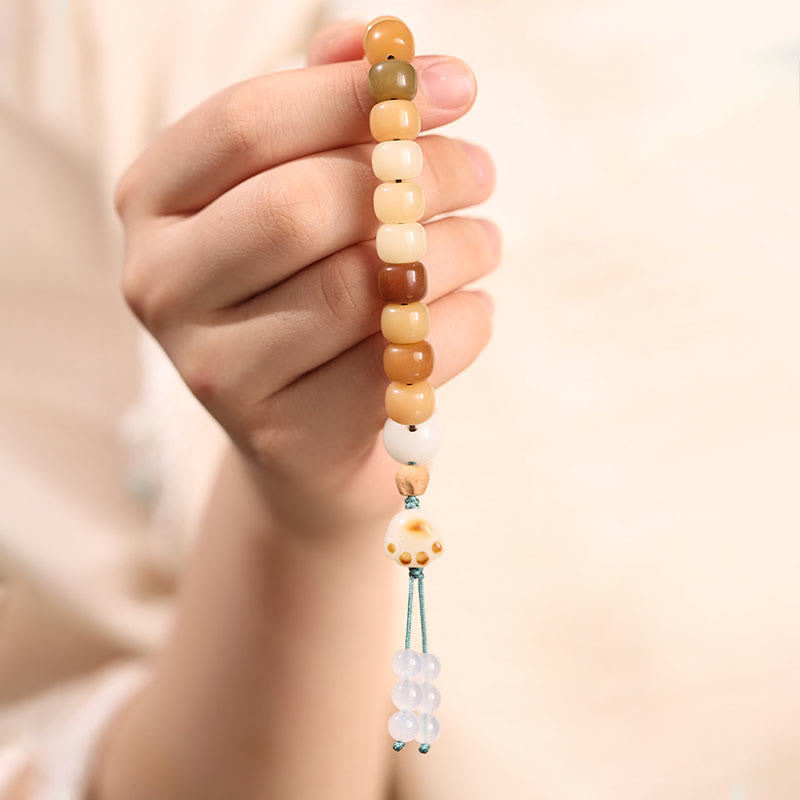 Fortune Jewel Natural Bodhi Seed The Lord of the Corpse Forest Om Mani Padme Hum Wisdom Bracelet