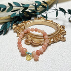 Fortune Jewel Natural Orange Stone Turquoise Fu Character Charm Luck Fortune Bracelet